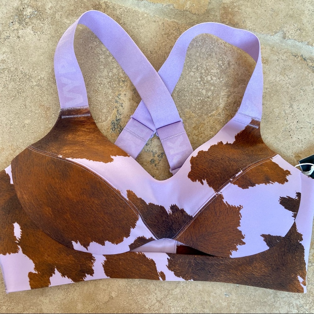 Ivy park x Adidas cow print cut out bra